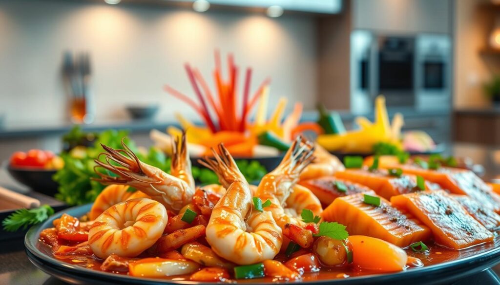 Asian-Fusion Seafood Dishes Asian-Fusion Seafood Dishes