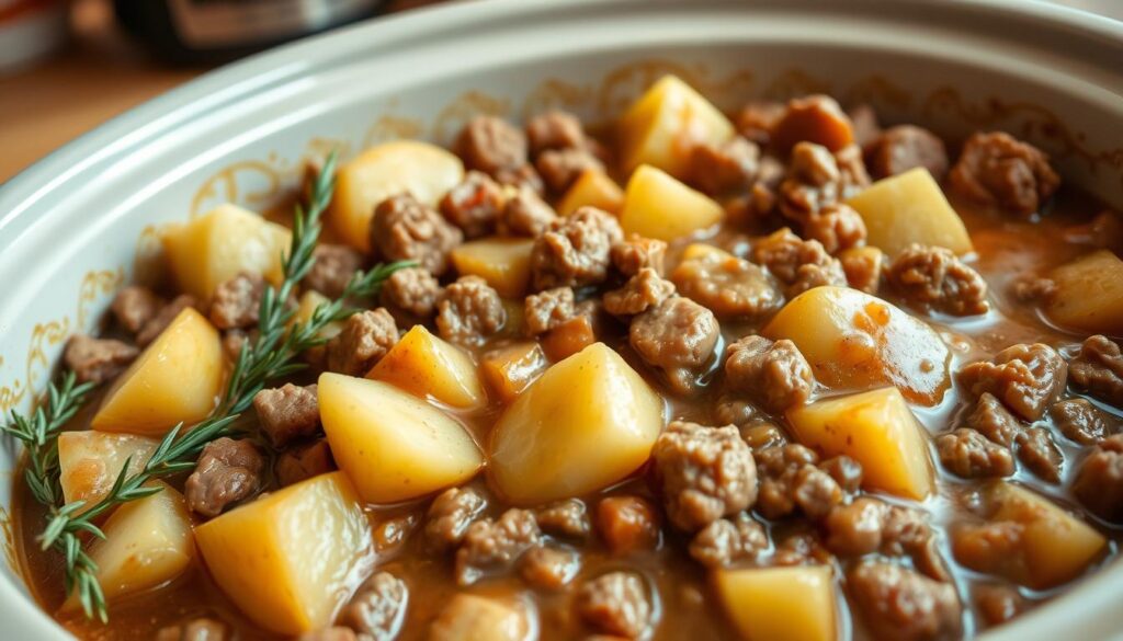 Crockpot Hamburger Potato Casserole Crockpot Hamburger Potato Casserole