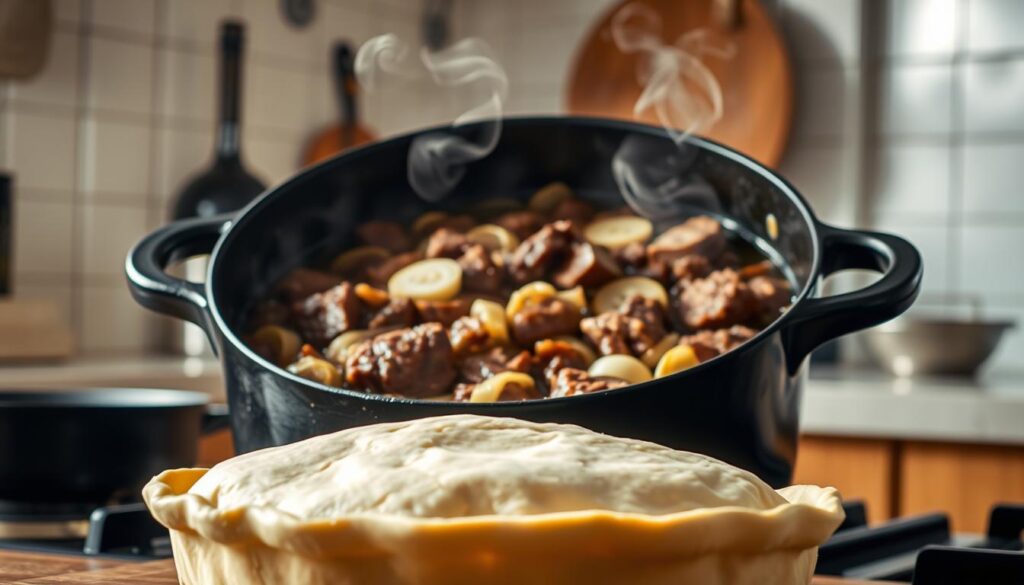 Guinness Steak Pie Cooking Process Guinness Steak Pie Cooking Process