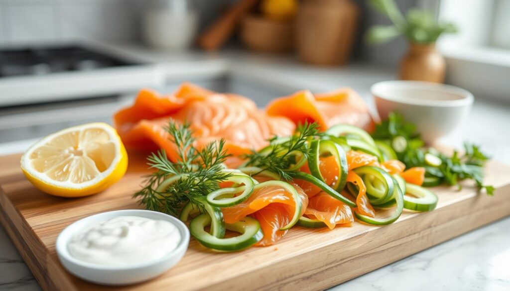 Smoked Salmon Cucumber Salad Preparation Smoked Salmon Cucumber Salad Preparation