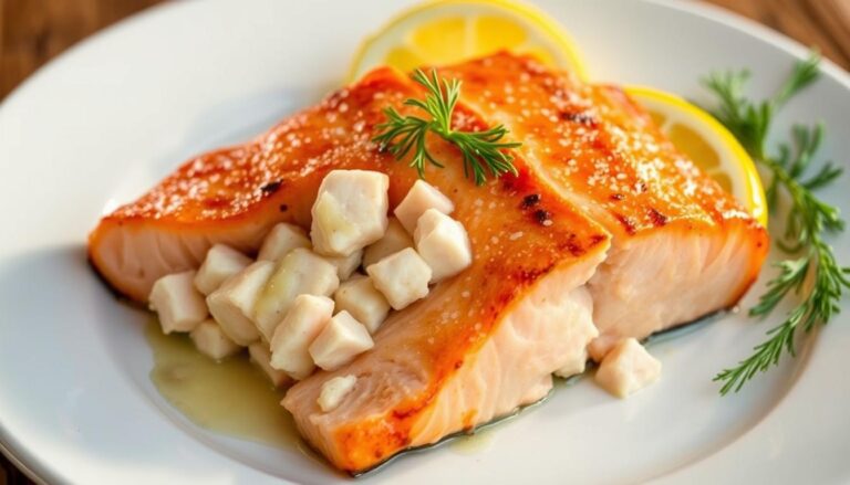 crab stuffed salmon