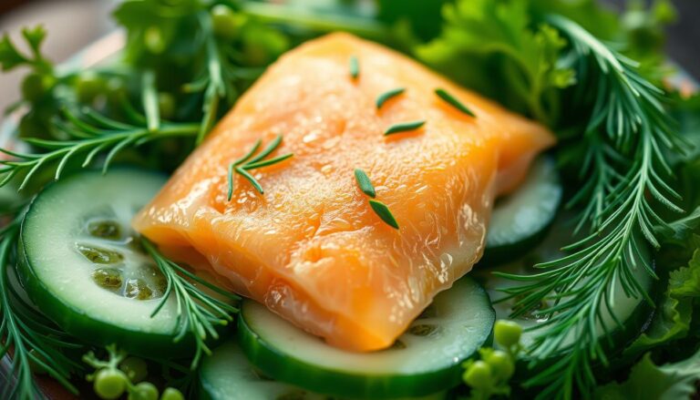 smoked salmon cucumber salad