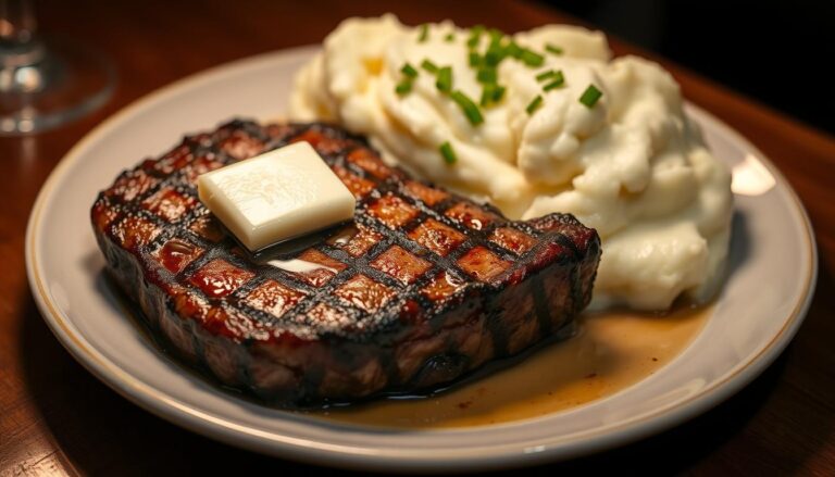 steak and potatoes