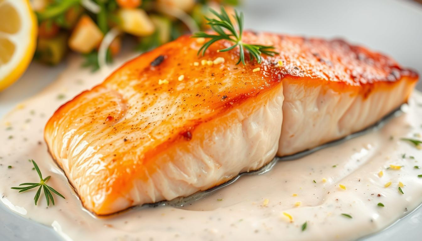 baked salmon with mayo