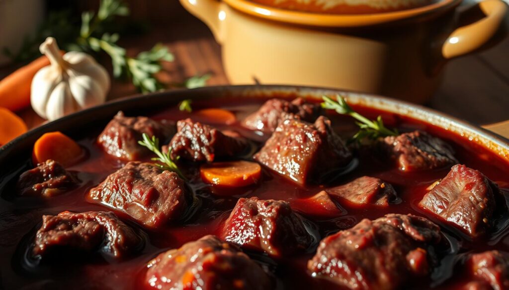 Red Wine Beef Cheeks Cooking