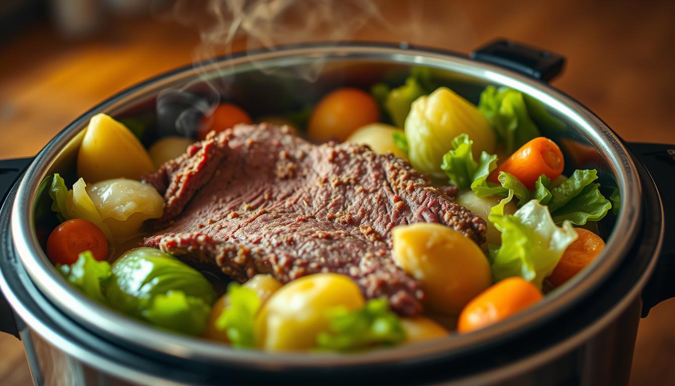 pressure cooker corned beef and cabbage