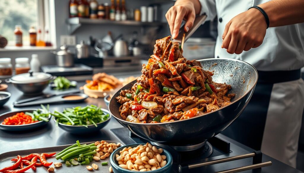 Kung Pao Beef Cooking Techniques