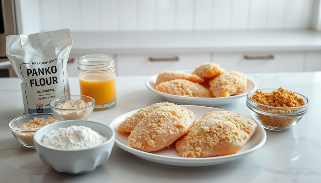 Panko Breaded Chicken Breading Station