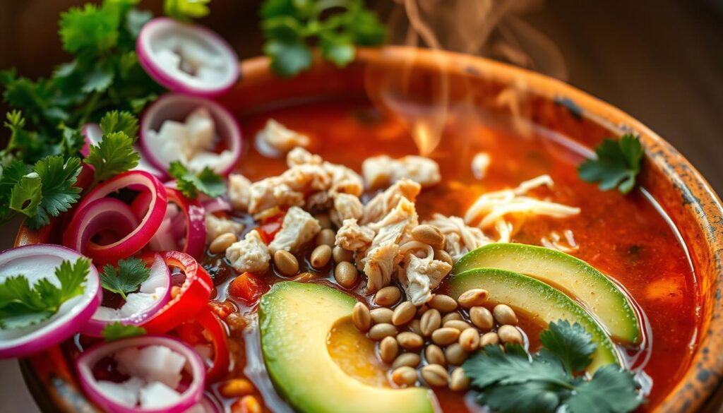 Pozole Rojo Garnishes and Toppings
