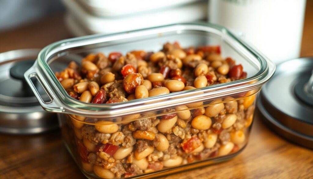 Storing Hearty Bean and Beef Dish