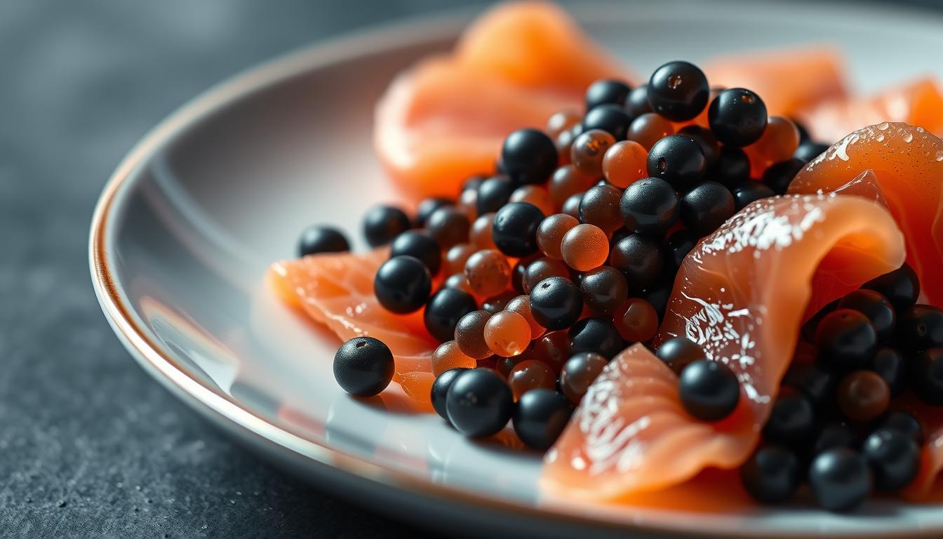 salmon fish caviar