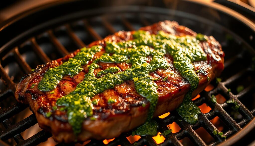 Chimichurri sauce with skirt steak Chimichurri sauce with skirt steak