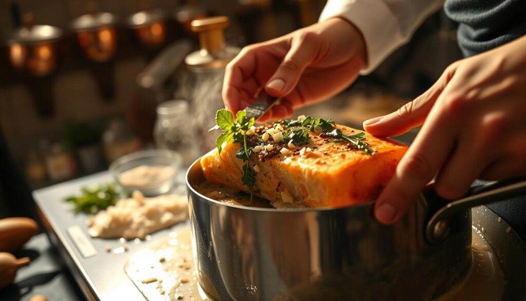 Creamy Tuscan Salmon Sauce Preparation