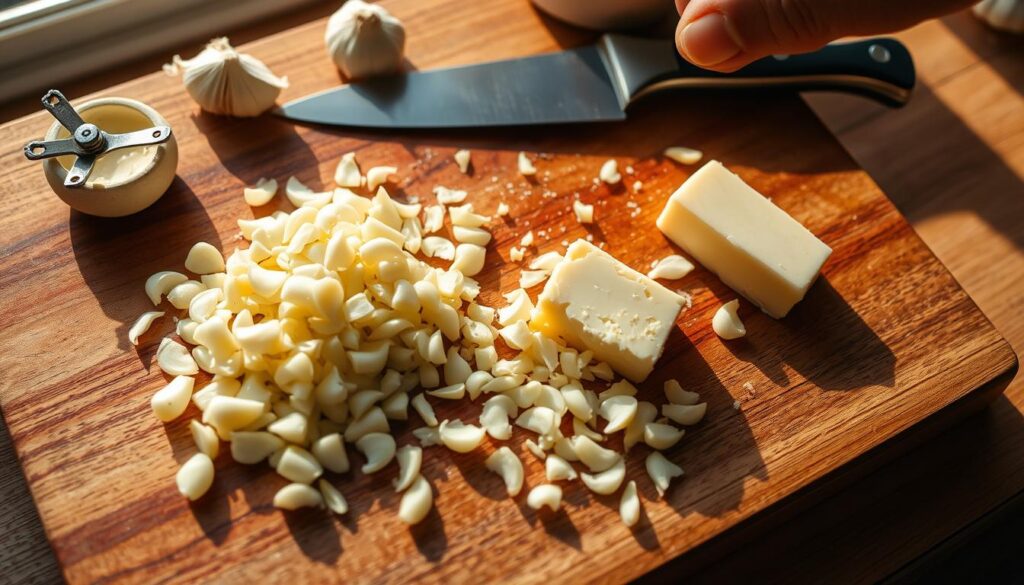 Homemade Garlic Compound Butter Preparation
