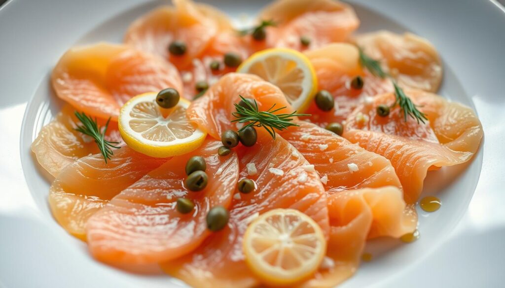 Salmon Carpaccio Garnishes