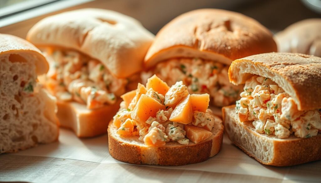 Salmon Salad Sandwich Bread Selection