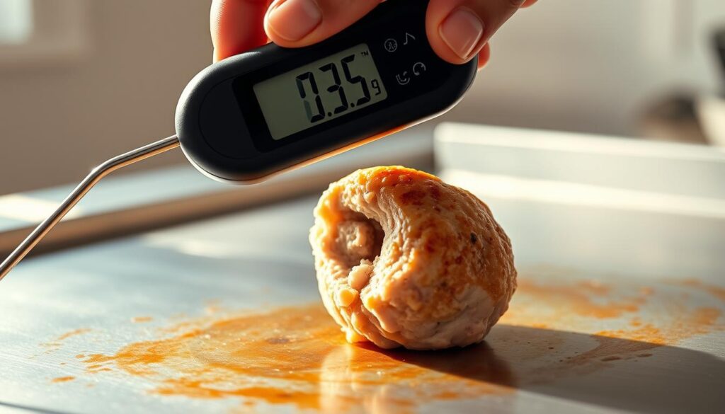 Chicken Meatball Internal Temperature Measurement
