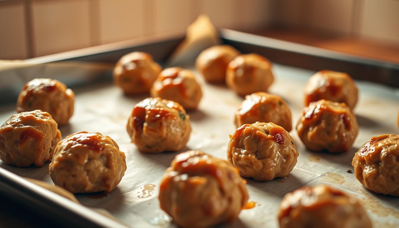how long to bake chicken meatballs