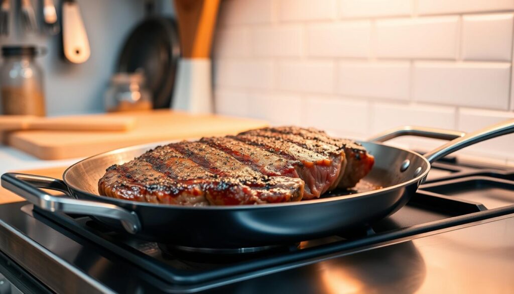 how to cook strip steak on stove
