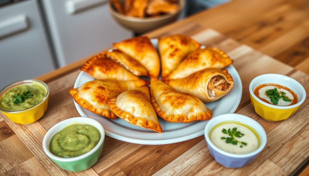 Chicken Empanadas with Dipping Sauces