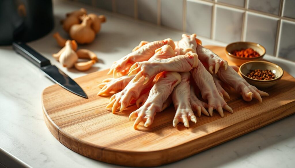 Cooking Chicken Feet Preparation