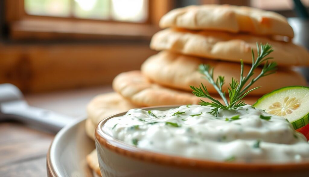 Homemade Tzatziki and Pita Bread