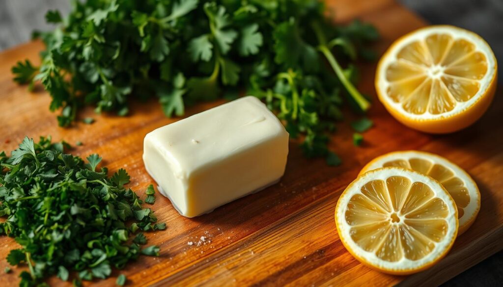 Lemon Herb Salmon Butter Preparation
