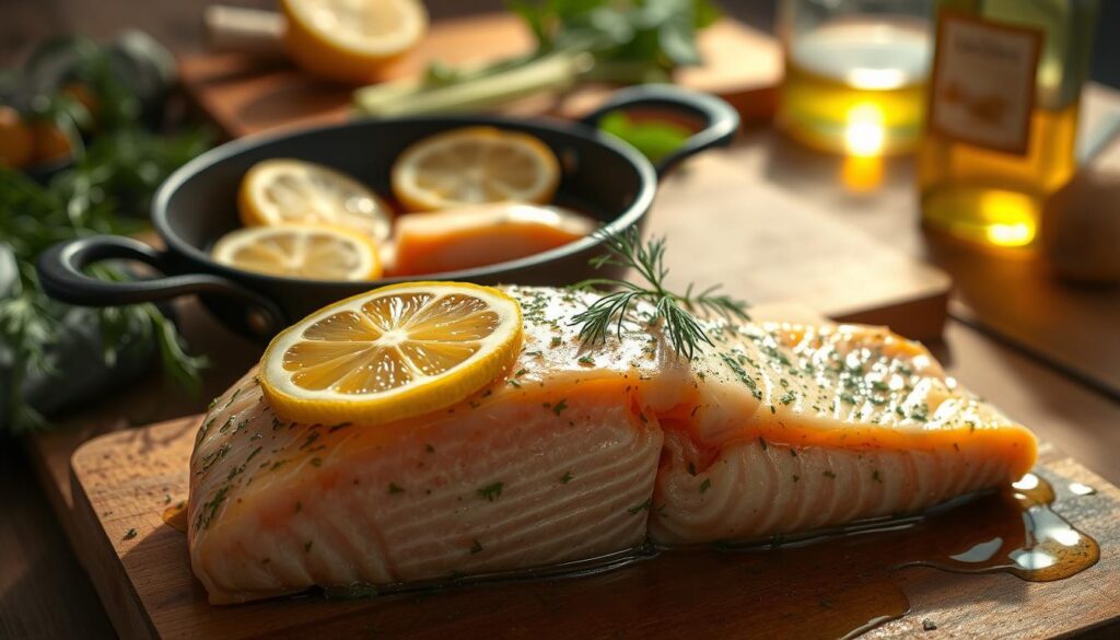 Lemon Herb Salmon Cooking Process