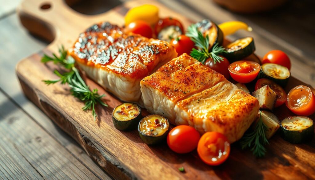 Mediterranean Salmon Serving Suggestion