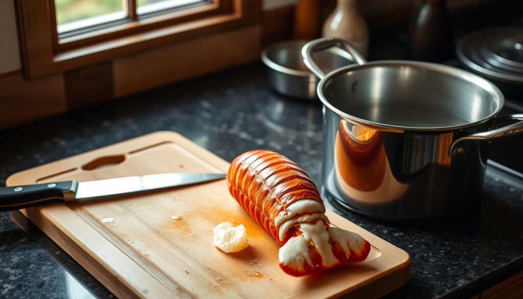 Poaching Lobster Tails Technique