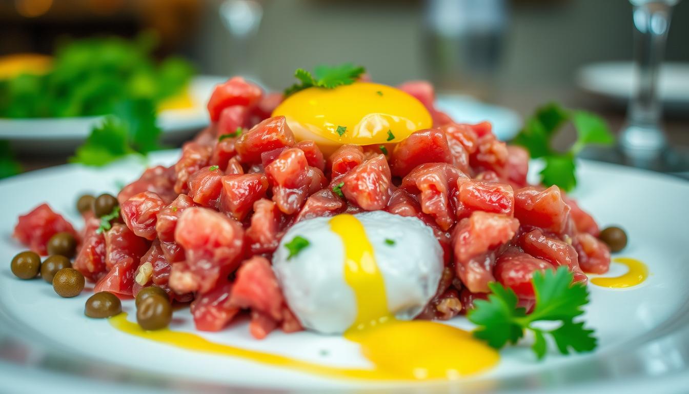 french raw beef dish