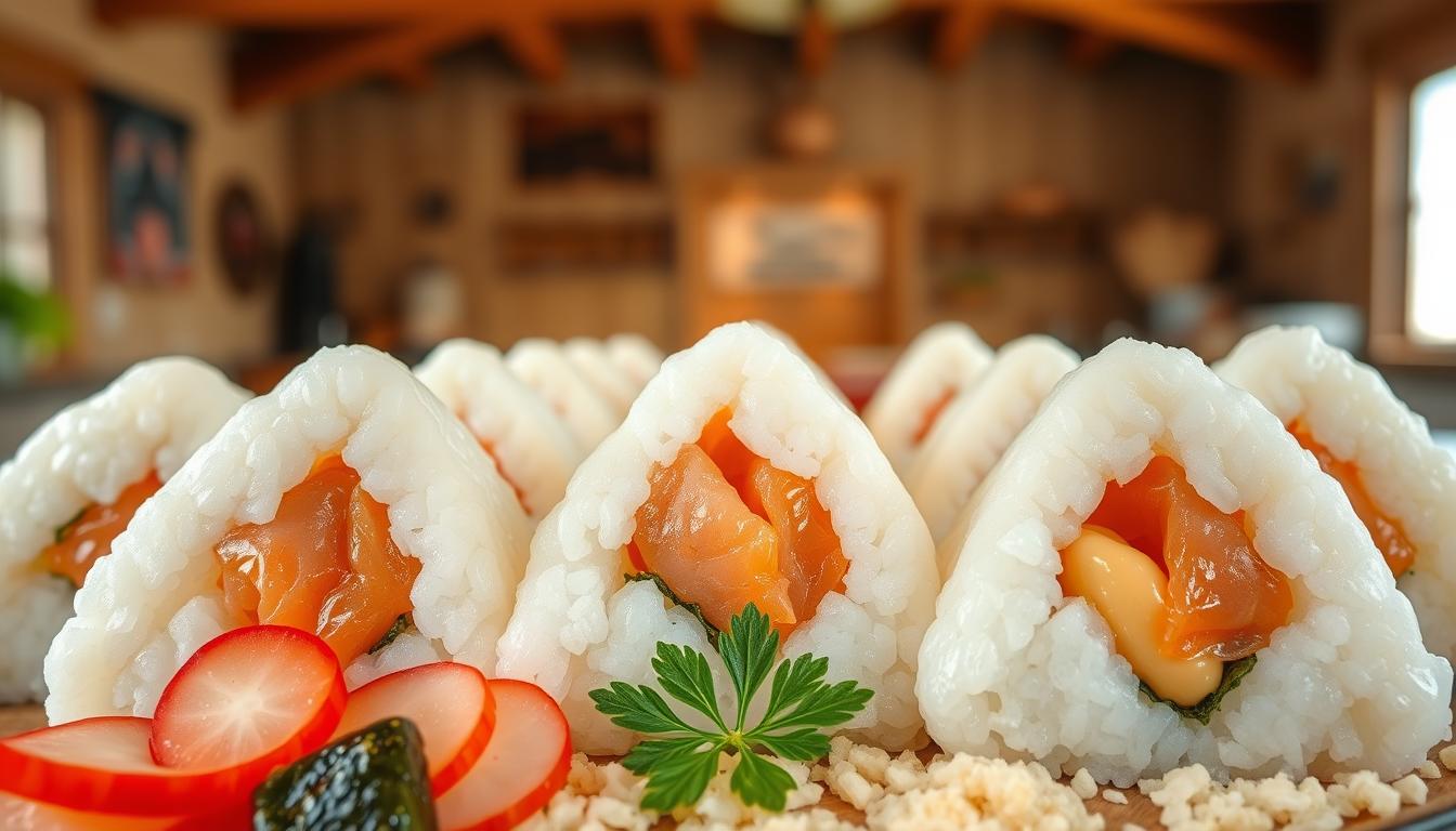 rice balls salmon