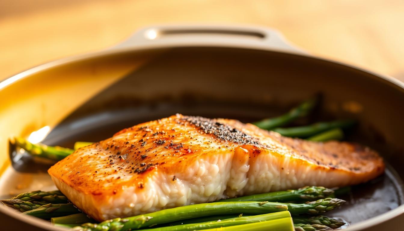 salmon and asparagus