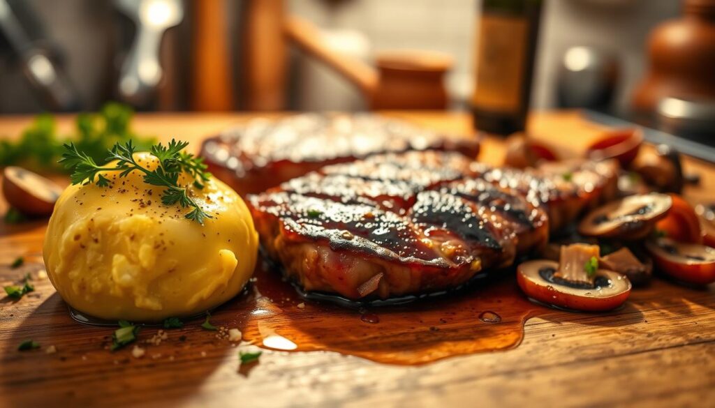 Garlic Butter Steak Toppings Preparation