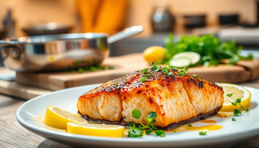 Gordon Ramsay crispy skin salmon technique