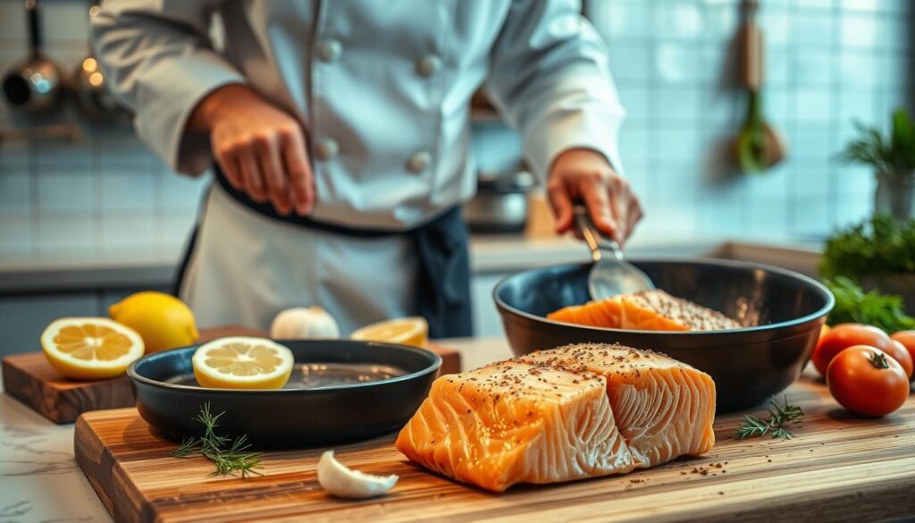 Gordon Ramsay salmon cooking method