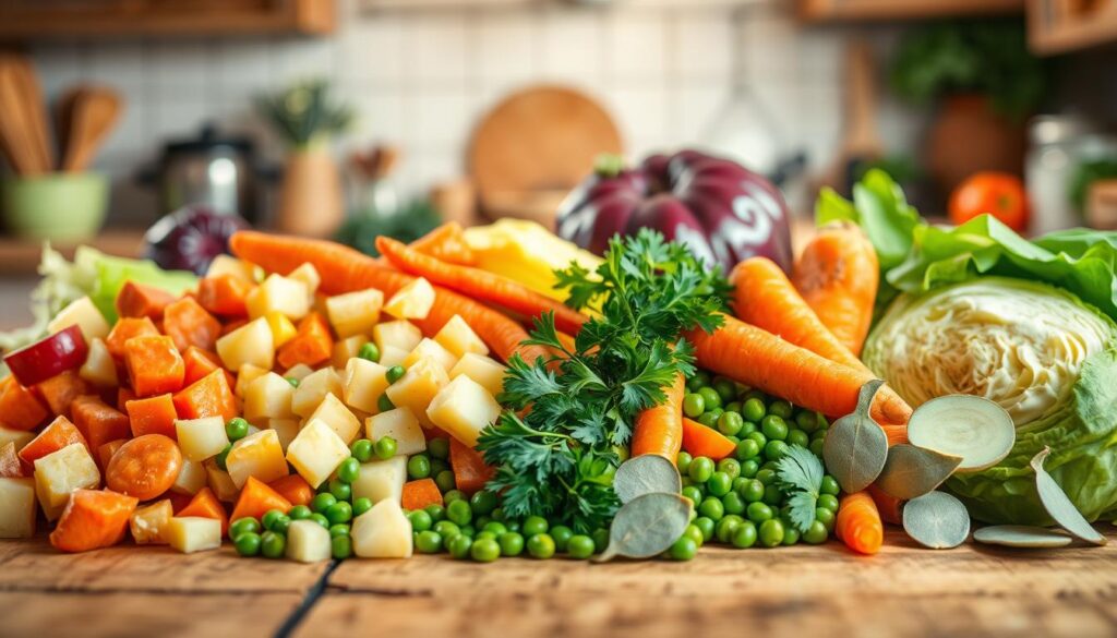 Vegetables for beef and vegetable soup
