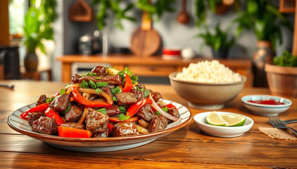 Vietnamese Shaking Beef Plating