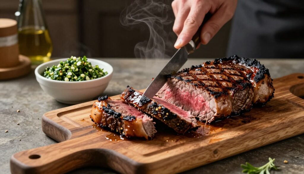 Grilled Flank Steak Slicing Technique