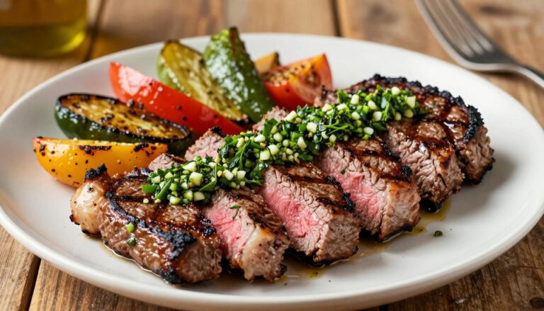 flank steak and chimichurri