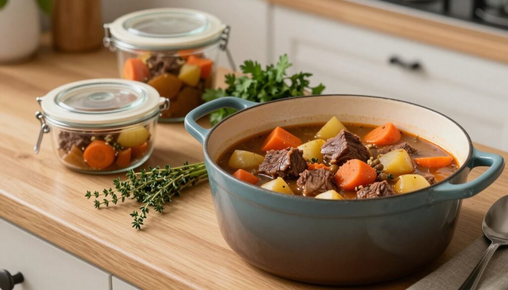 Slow Cooked Beef Stew Storage
